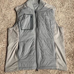 Johnnie-O Quilted Full Zip Golf Vest Gray Large